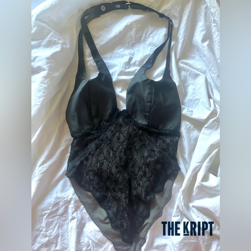 Black Lace Halter Top From the KRIPT